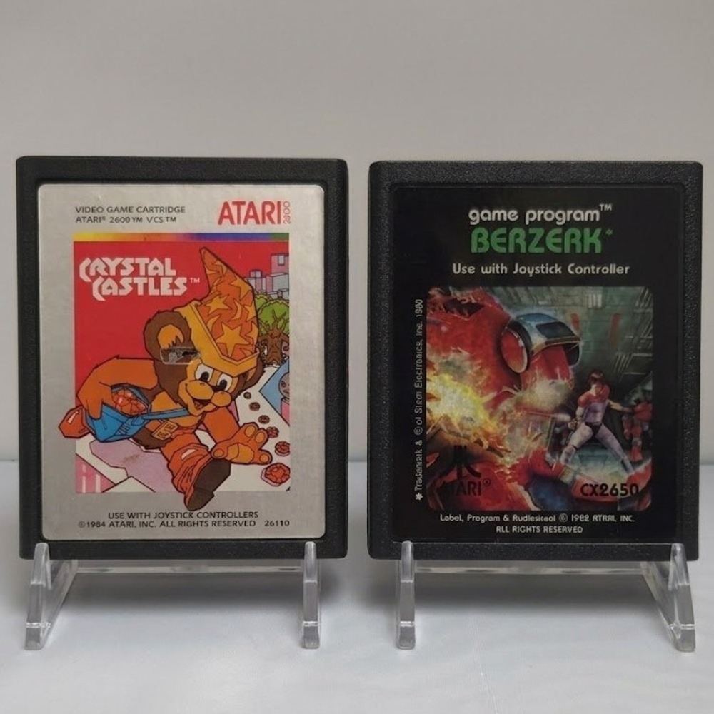Crystal Castles & Berzerk - Atari 2600 Cartridge Bundle - Tested & Working!
